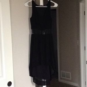 Topshop Black Lace Hi-Lo Cocktail Dress - Size 2